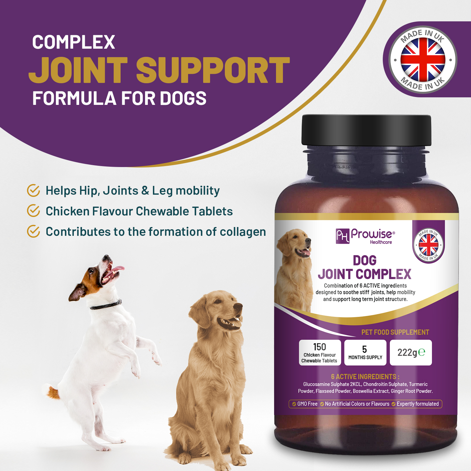 Dog Joint Support Tablets UK – Premium 150 Chicken Chewable Tablets - Image 4