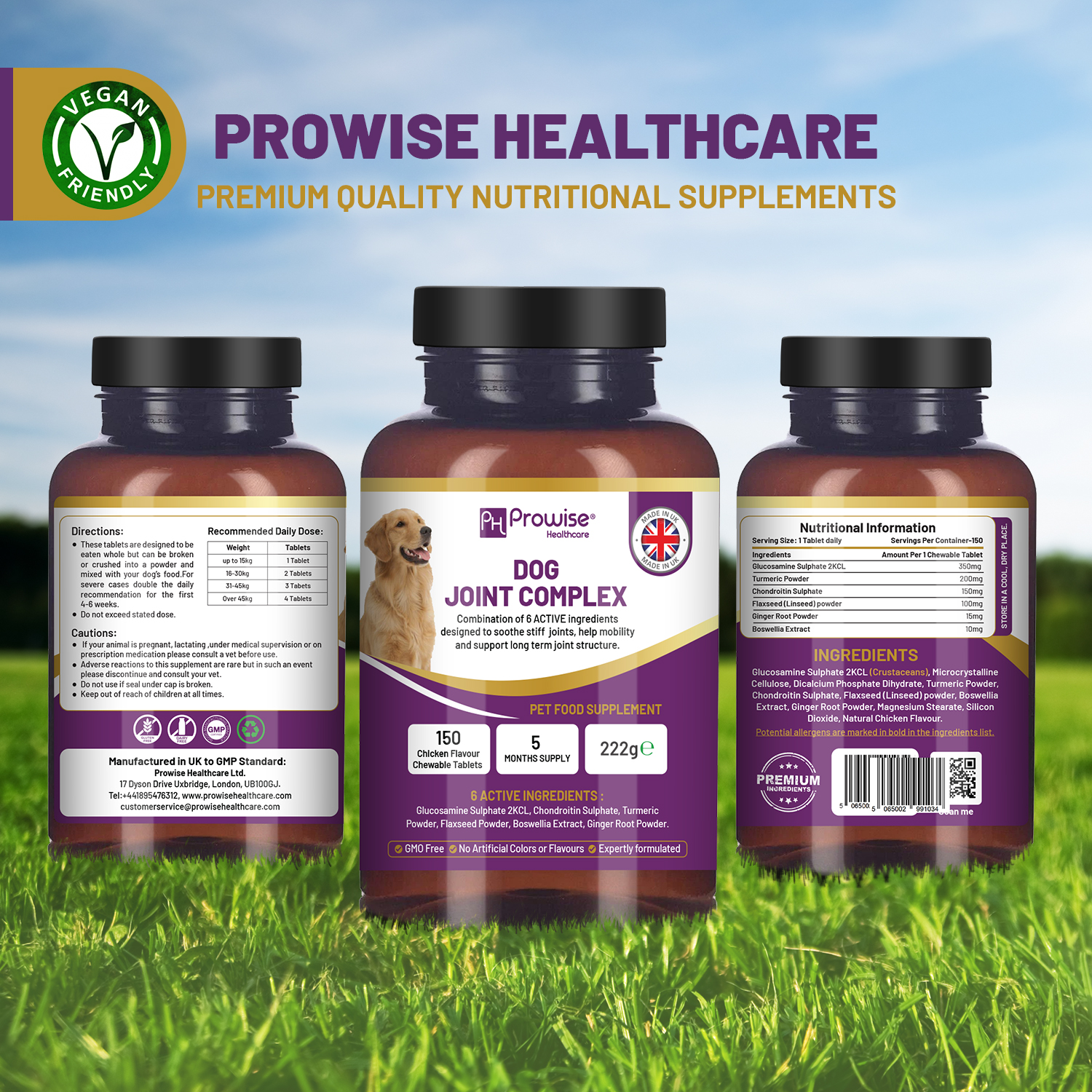 Dog Joint Support Tablets UK – Premium 150 Chicken Chewable Tablets - Image 6